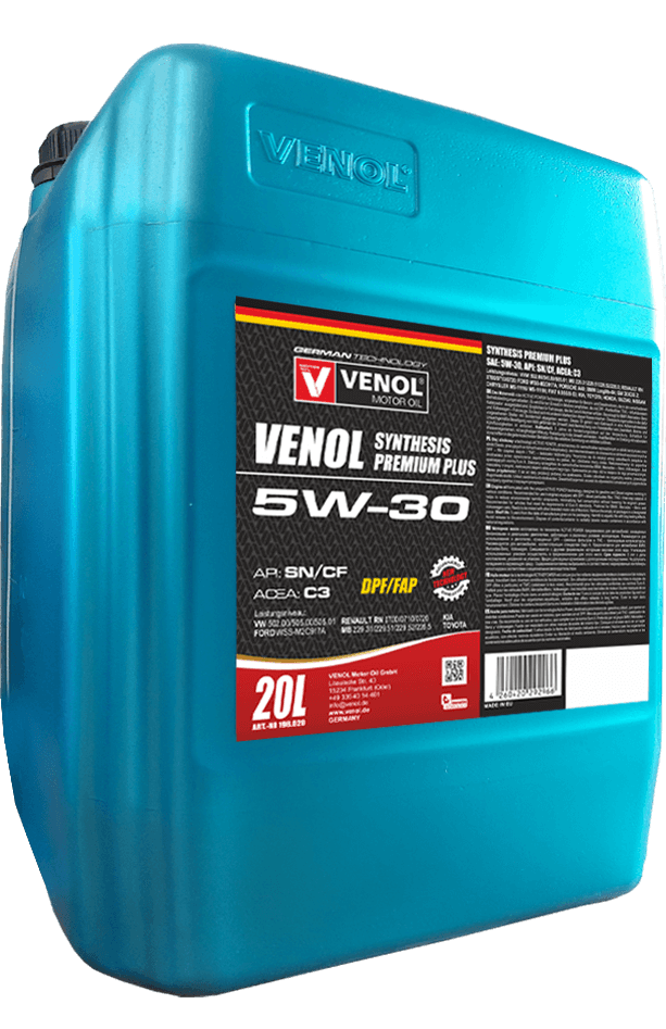 OLEJ_SILNIKOWY VENOL SYNTHESIS PREMIUM PLUS SN CF 5W30 C3 20L_P